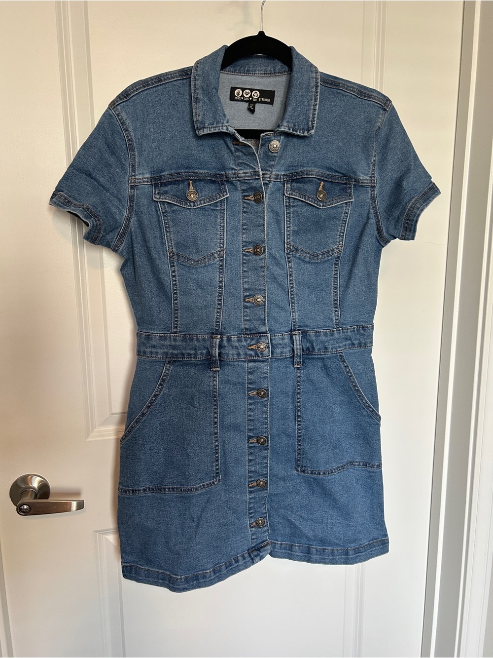 Denim mini dress